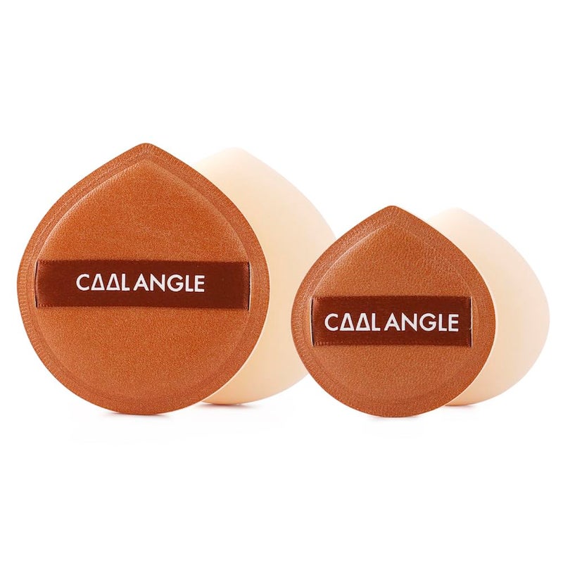COOL-ANGLE 4Pack Brown Makeup Sponge For Foundation Concealer And Powder, Latex Free Blender Sponge For Natural And Easy Makeup Soft Long-lasting, Pack for 2X-Large and 2 Medium - Image 1